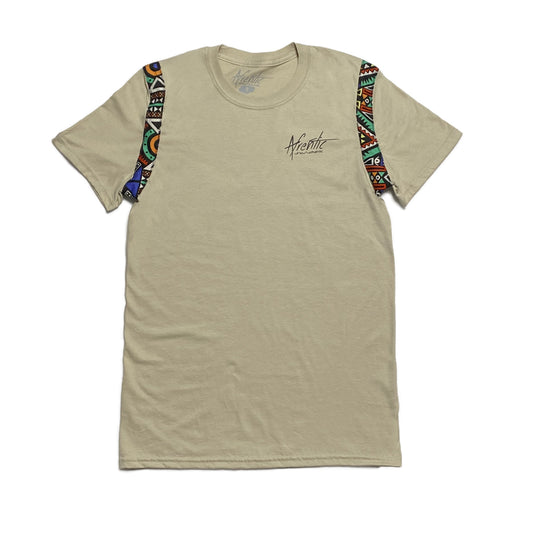 African Fashion Ankara Fabric Tee Sand