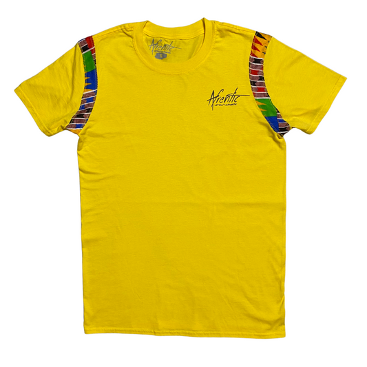 African Fashion Ankara Fabric T-shirt Yellow