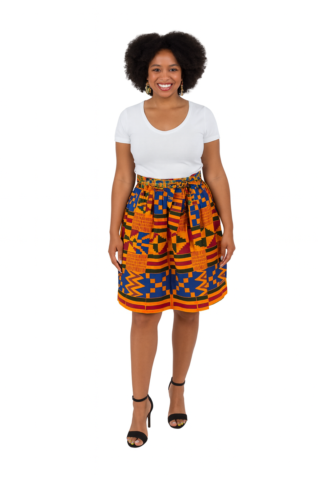 Ankara Wrap Skirts Online | African Skirt| Gold