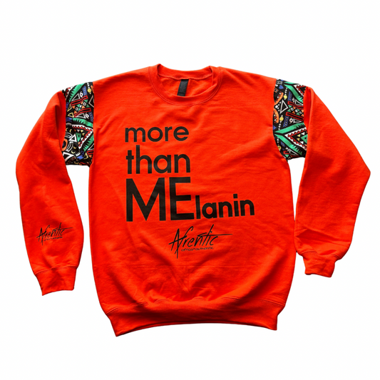 Orange Ankara Crew Neck Sweater
