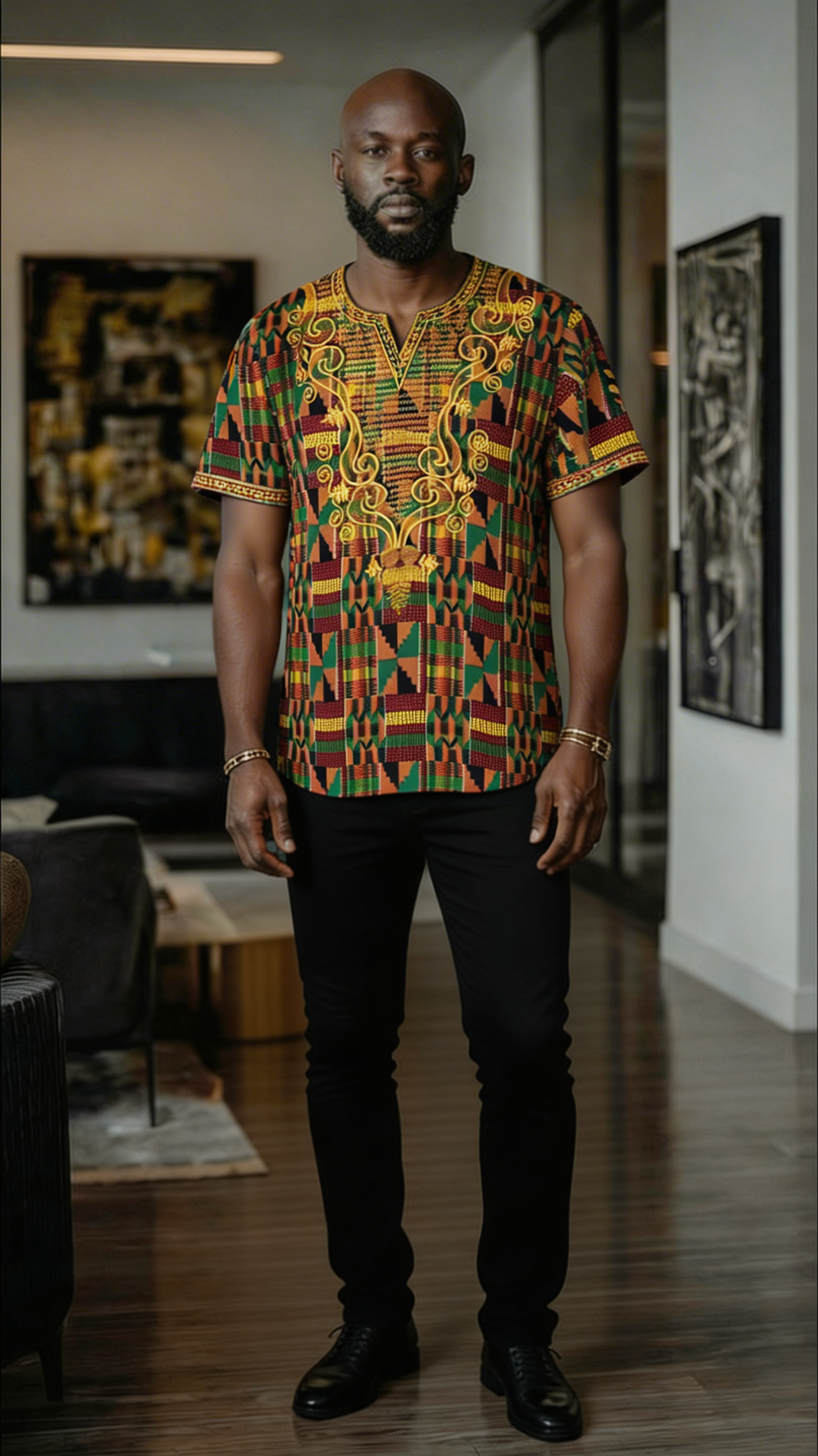 Gold Kente Top