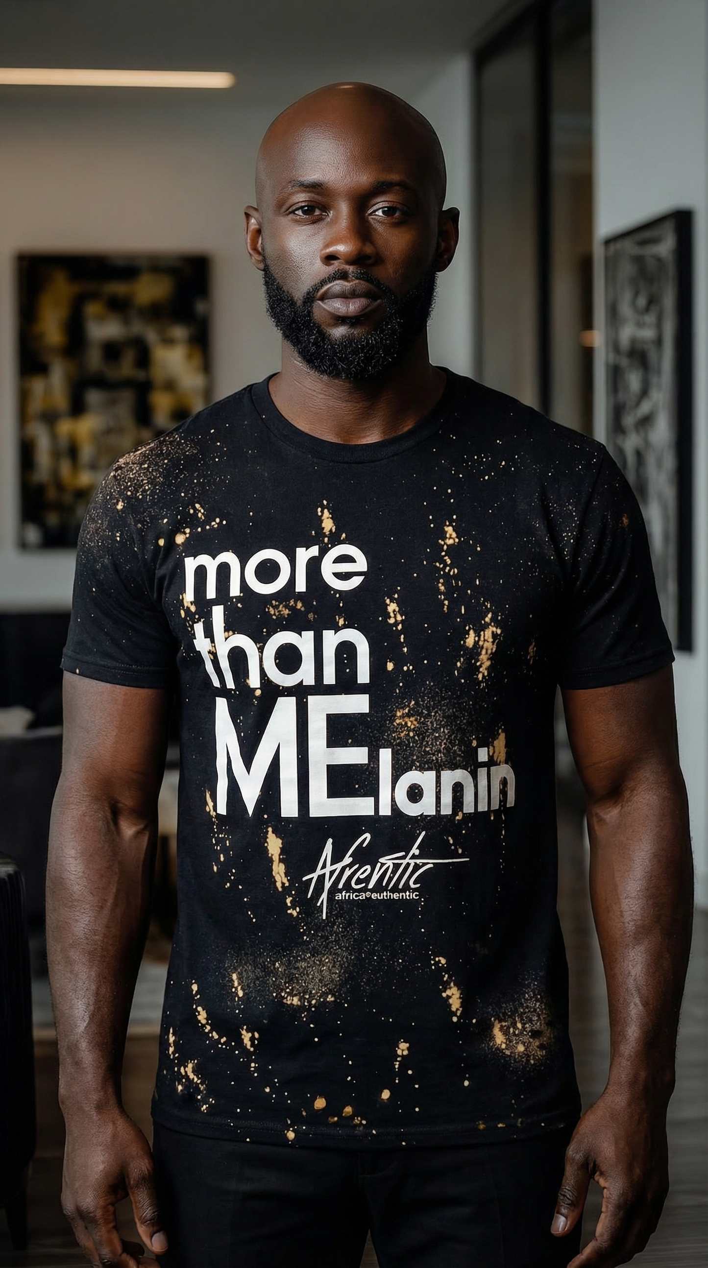 Distressed African Tees Online | Afrentic More Than Melanin