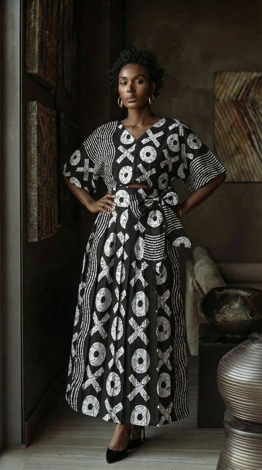 XOXO BLACK WRAP SKIRT