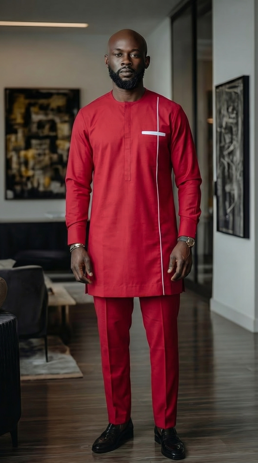 Men’s Senator Sets Online | African Menswear Maroon