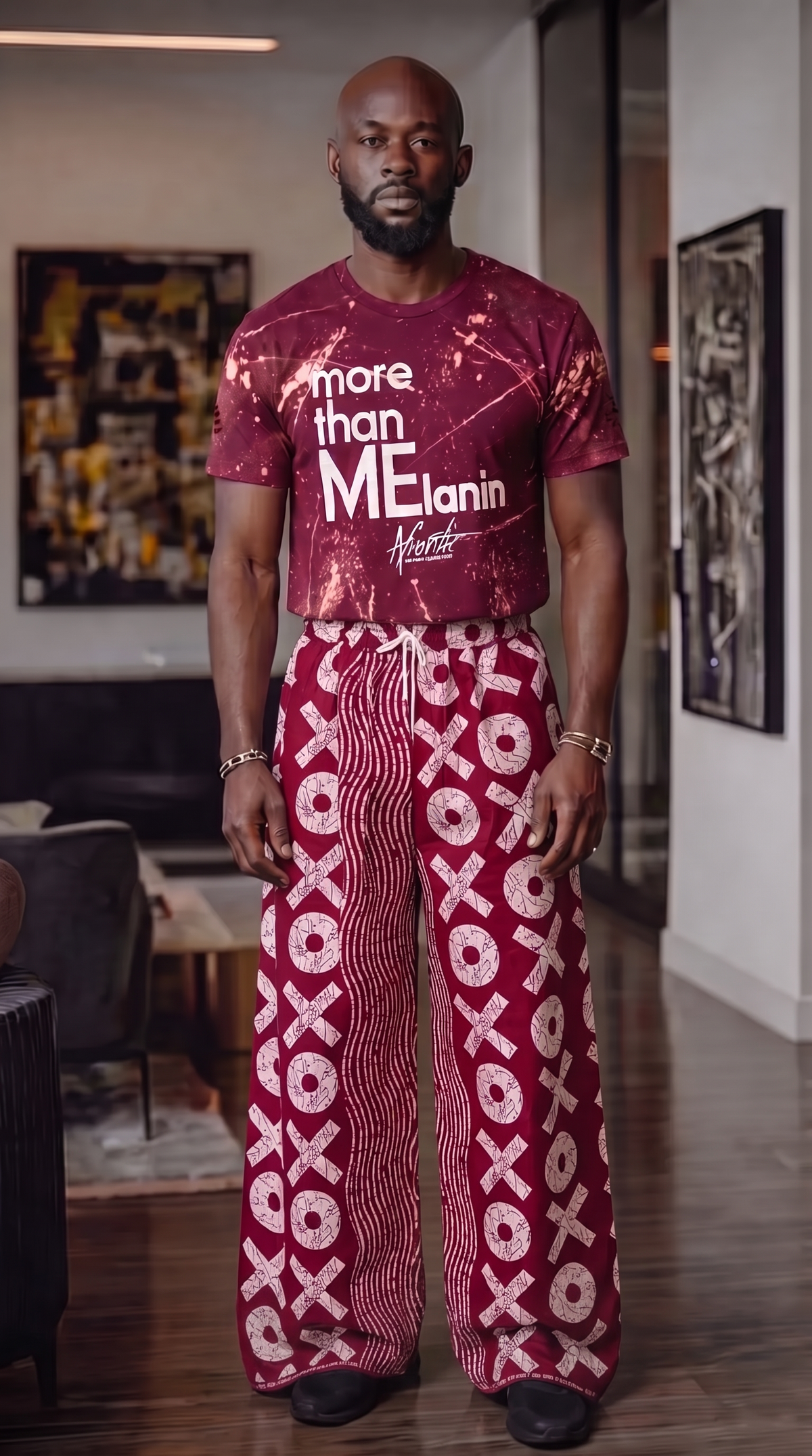 XOXO WIDE PANT |  BURGANDY